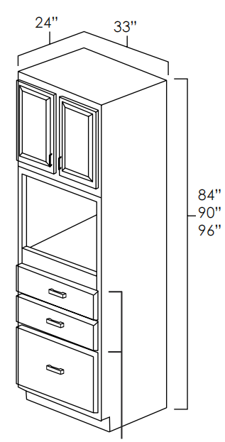 Wholesale RTA Oven and Pantry Cabinets of Carmel Shaker for Kitchen ...